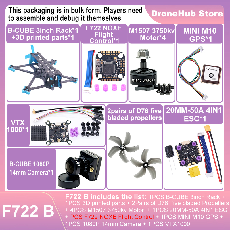 Kit de châssis de drone FPV B- - Drone Kit Octocopter avis et prix