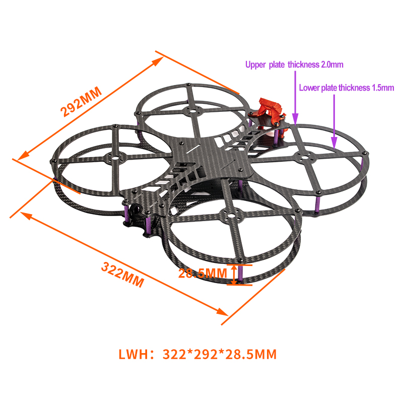 Nouveau Kit de cadre FPV AOS C - Drone Kit Racing avis et prix